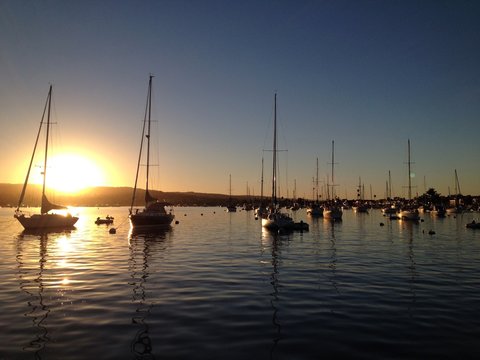Beautiful sunrise at the barbor 
