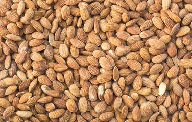 Pattern and background from many almonds