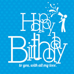 happy birthday design, vector illustration.