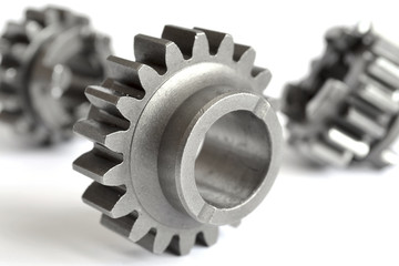 Gears on white