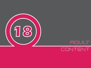 Adult content warning background design