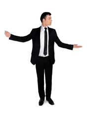 Business man presenting something