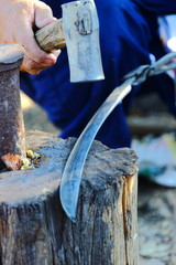 Festivals, fairs, armed with sword martial art of Thailand.