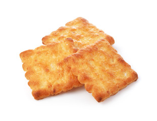Cracker on white background
