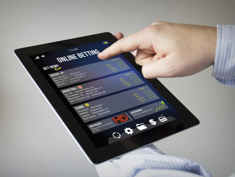 online betting on a tablet