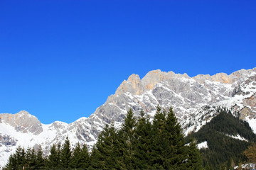 Winter Austria mountain in the Alps