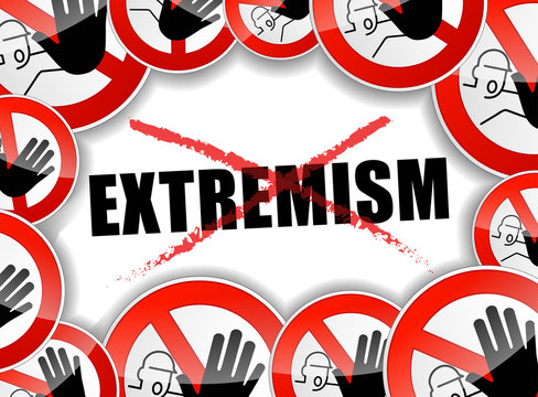 Stop extremism sign