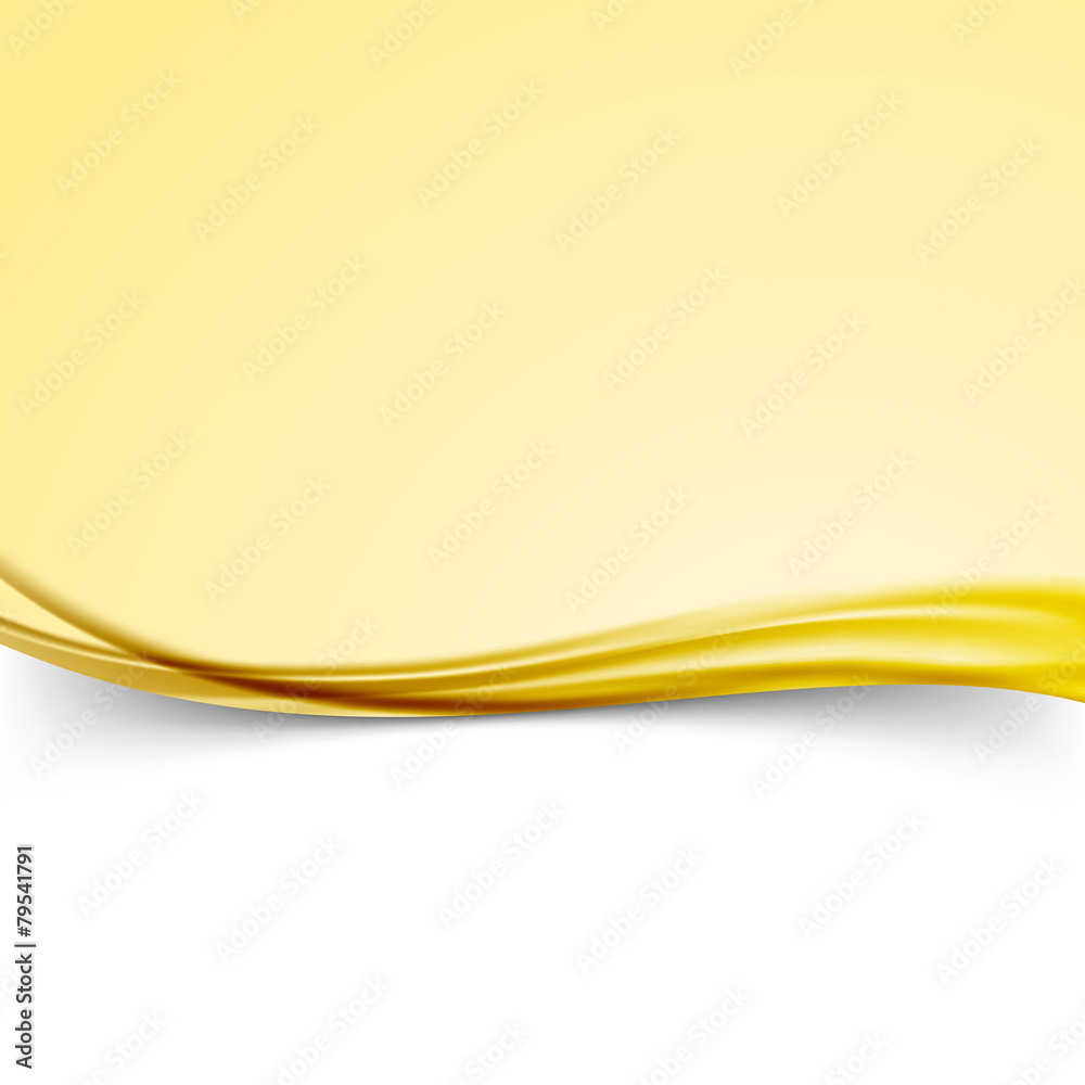 Canvas Prints abstract satin swoosh wave golden border folder background