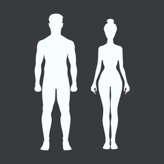 man and woman icon body vector figure sport