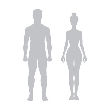 man and woman icon body vector figure sport