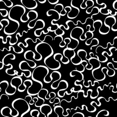 Black and white doodle seamless pattern like lace