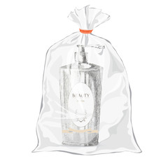 Vintage Via. Transparent bag for cream