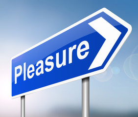 Pleasure concept.