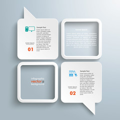 4 Rectangle Speech Bubbles 2 Frames