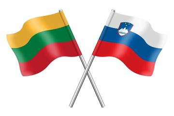 Flags: Lithuania and Slovenia