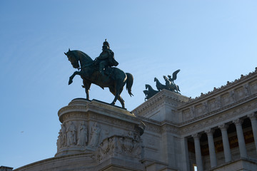 Obraz premium Statua di Vittorio Emanuele II