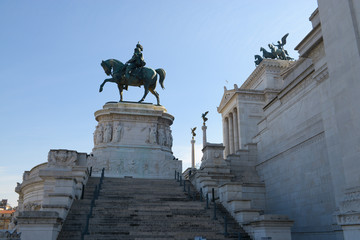 Naklejka premium Statua di Vittorio Emanuele II