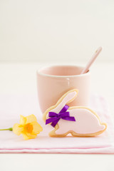 Easter bunny sugar cookie