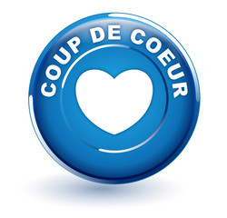 coup de coeur vente sur bouton bleu