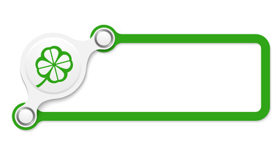 vector green box for your text and cloverleaf