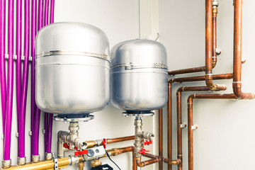 expansion tanks in boiler-room