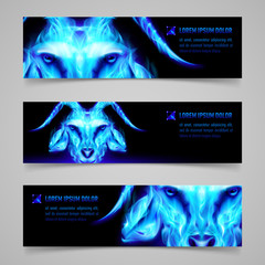 Goat fire banners