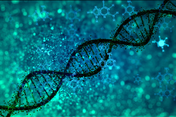 DNA molecules on the natural background