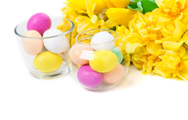 Ostereier im Glas, Osterblumen