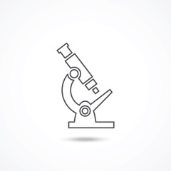Microscope line icon