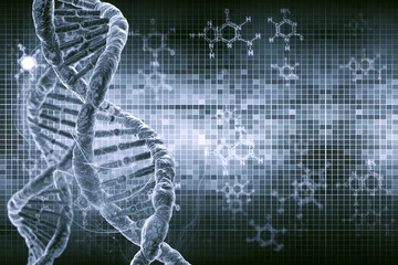 DNA molecules on the natural background