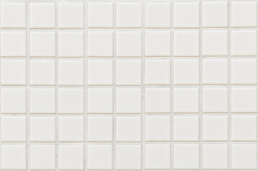 White tile wall background and texture