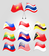 Asian flags