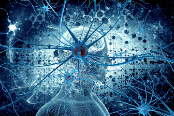 Neurons and man natural background