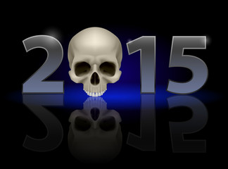 Fototapeta premium 2015 with skull