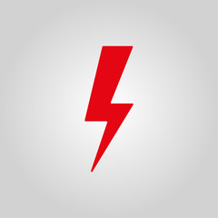 The lightning icon. Power symbol. Flat