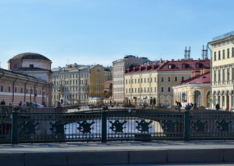 Вид на город с Малого Конюшенного моста. Санкт - Петербург.