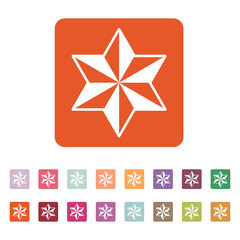 The star icon. Star symbol. Flat