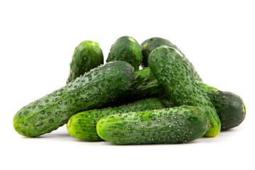 Cucumber isolated over white background.