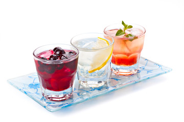 Composition of the three variants of alcoholic cocktails