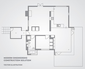 Modern architectural vector background. Eps 10 illustration