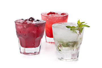 Composition of the three variants of alcoholic cocktails