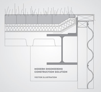 Engineering construction section background. Vector eps 10