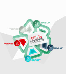 Colorful fresh sticker infographics