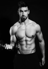 Fototapeta premium handsome young bodybuilder
