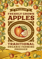 Retro apples poster © Oleg Iatsun