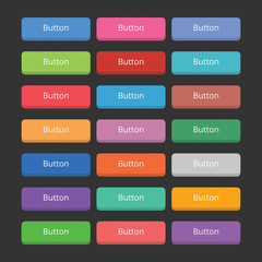 21 Chunky 3d buttons set in various colours