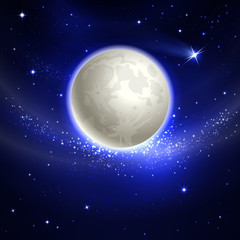 moon in the night sky