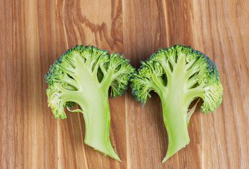 two shares of broccoli