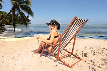 on the beach