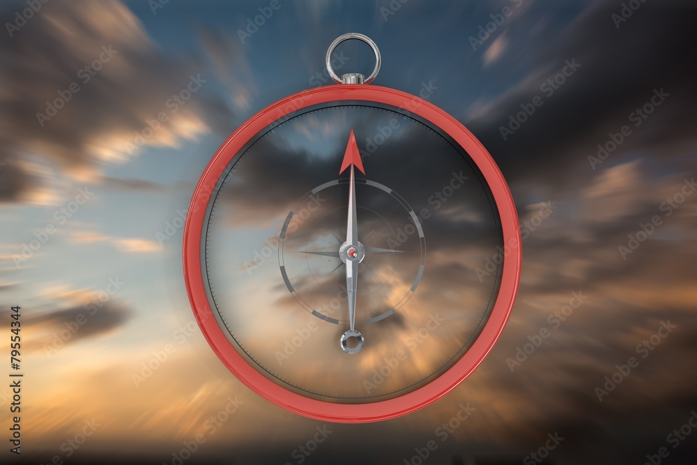 Poster Composite image of compass